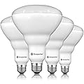 SUNPERIAN BR40 LED Light Bulbs, 13W=85W, 4000K Cool White, 1400 Lumens, Dimmable Flood Light Bulbs for Recessed Cans, Enclosed Fixture Rated, Damp Rated, UL Listed, E26 Standard Base (4 Pack)