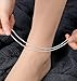 ValueBargain Silver Anklet, Silver Anklet for Women Plated Waterproof Set with Stackable Layered Beach Jewelry Gift