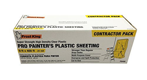 image for Frost King P9400 High Density Painter's Plastic Sheeting, 9' x 400' x 