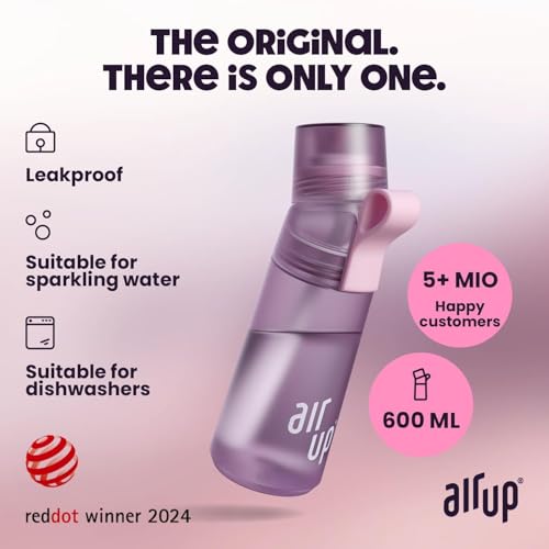 AIR UP water bottle Twist Pro starter set with pods in 5 flavours I 600ml drinking bottle with sugar-free flavouring I dishwasher-safe, BPA-free in Lavender Blue - Image 3