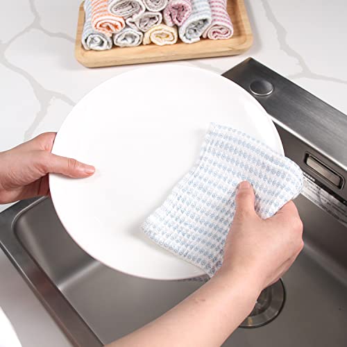 Jeffsun BAMBOO DISHRAGS-6P Kitchen Wash Cloths 6 Pack, 10X14 Inch Small Dish Rags, Oil Resistant Waffle Dish Cloths thumb #6