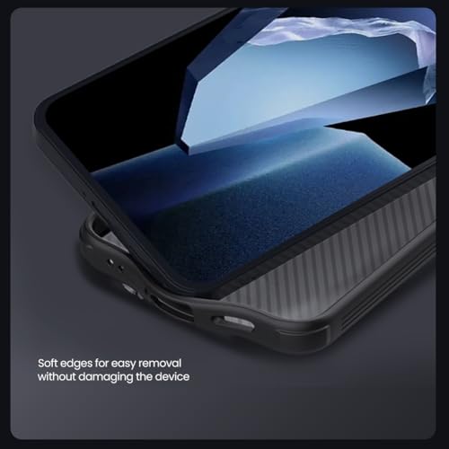 Image of PRITO Classic Series for OnePlus 15R (1+15R) Back Case with Camera Cover, [Camera Protector] [Scratch-Resistant] [360 Full Protection] Shockproof Slim Phone Case - PC+TPU (Transparent Black, 1+15 R)