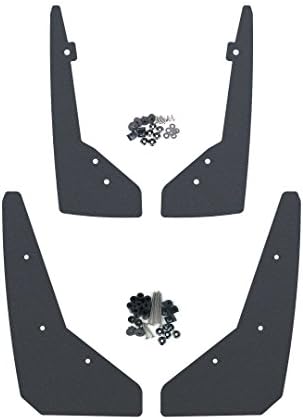 RokBlokz Splash Guards for 2015-2019 Compatible with Ford Mustang - Rock Guards Fit V6 - Ecoboost - and GT Models (Not GT350/500) (Black, Set of 4 - Front and Rear)