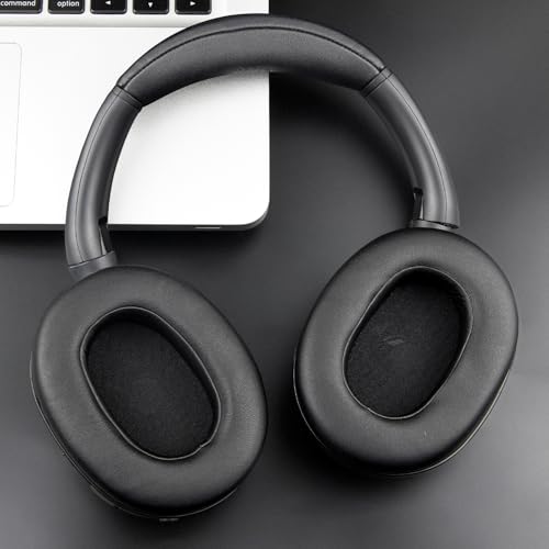 Image of SOULWIT Protein Leather Replacement Earpads for Sony ULT WEAR /WH-ULT900N (WHULT900N) Over-Ear Noise Canceling Headphones, Ear Pads Cushions with Noise Isolation Foam - ULT WEAR PL Black