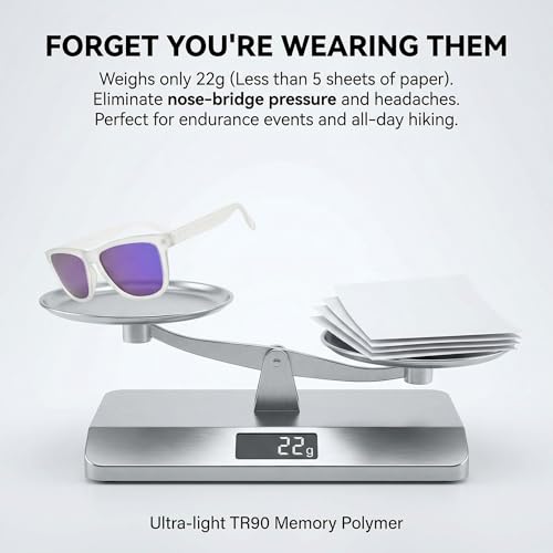 EPHIU Polarized Sports Sunglasses for Men Women No-Slip No-Bounce Grip for Running Cycling Fishing with Mirrored UV400 Lenses - Image 5