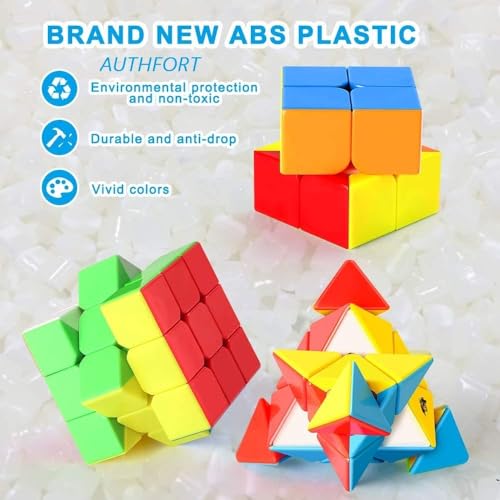 Image of MoYu Rubik Cube Puzzle Toy Game 3D Speed Cube, Stickerless Kids Puzzle Cube, Smooth Turning ABS Brain Teaser Toy for Kids and Adults (2x3xPyramid)