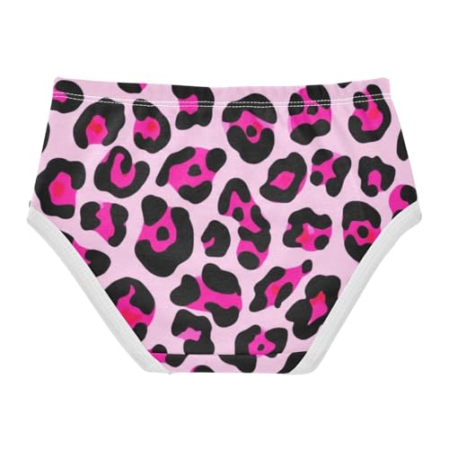 Toddler Underwear Floral 2t Cotton Girl Panties Cute Stylish Undies Kids Briefs Leopard Print Pink Black2