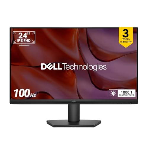 Dell SE2425HM 24"/60.96cm FHD Monitor, Ultra-Thin Bezels, 100Hz IP...