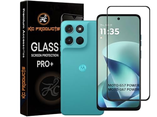 Image of Tempered Glass Screen Protector Compatible For MOTO G57 POWER 5G / Motorola G57 POWER 5G with Easy Self Installation Kit