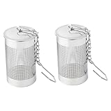 HIAKDOFT 2 Stück Edelstahl Tee Ei Feinmaschiges Teesieb mit Kette Praktischer Gewürz und...