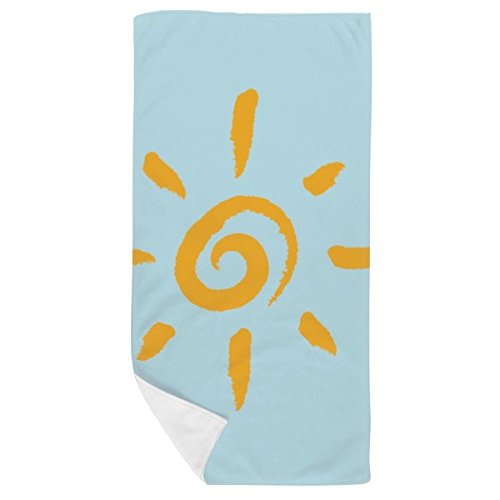 Serviette de bain jaune soleil haut de gamme tissu doux multicolore 35x70cm DIYthinker
