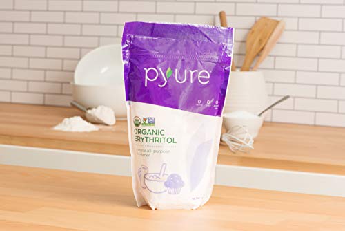 Organic Erythritol Granulated Sweetener by Pyure, 0 Calorie, 0 Net Carbs, non-GMO, 2.5 Pound (40 Ounces)