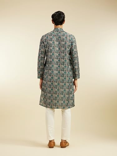 Image of DIWAS BY MANYAVAR Men's Art Silk Printed Kurta (1pc)
