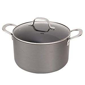 Swiss Diamond Hard Anodized Induction Compatible Stockpot/Dutch Oven with Lid – Dishwasher and Oven Safe, 8 Quart Nonstick Pan