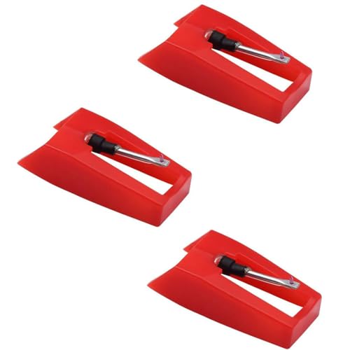 ZKSXOA 3 PCS Record Player Needles, Ruby Tip Turntables Stylus