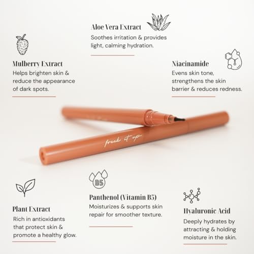 Image of Dotty AF Natural Faux Freckle Pen, Water Ink Formula, Dark Brown Shade, Precision Tip Beauty Mark Enhancer | 2ml