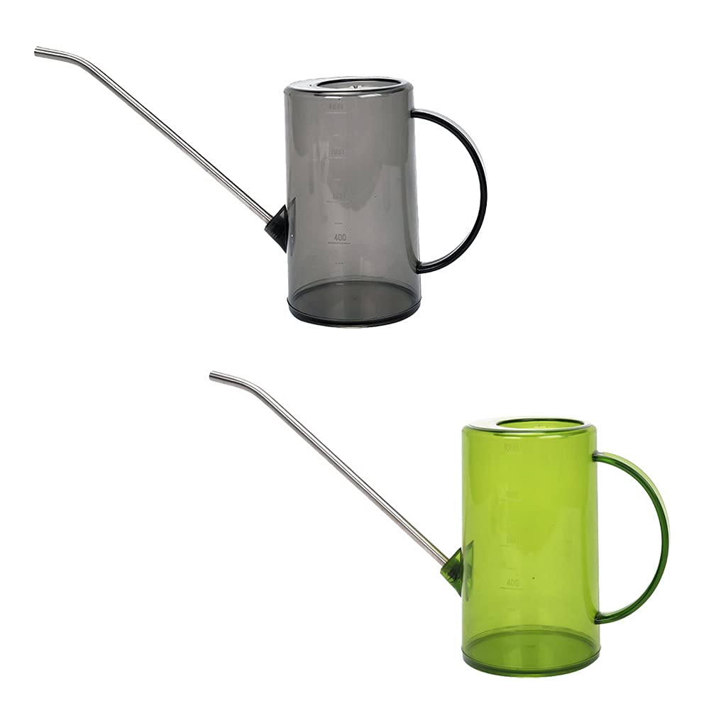 Arrosoir Arrosoir avec échelle, Bouteille en Plastique, pichet d'intérieur for Plante, 2 pièces(Gray)