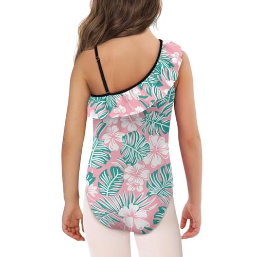 Image of Girls Swimsuit One Piece Ruffle Swimsuit Non-Slip Straps UPF 50+ for Girls Size 3-14 Years