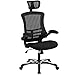 Flash Furniture Kelista High-Back Swivel Office Chair with Adjustable Lumbar Support and Seat Height, Ergonomic Mesh Desk Chair, Black