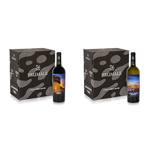 Vino Sangiovese di Romagna DOC Vino Rotondo e Fresco con Note Fruttate 12.5% Vol & Vino Trebbiano Chardonnay Rubicone IGT Gusto Pieno e Bilanciato e Profumo Intenso 12% Vol rosso bianco