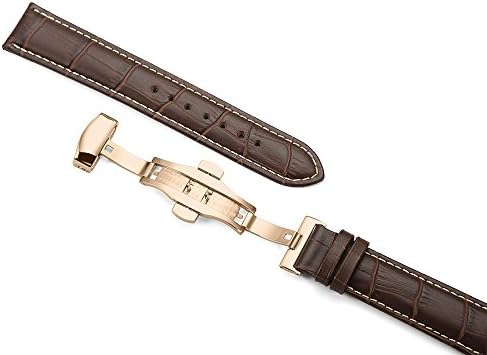 IStrap Uhrenarmband Aus Echtleder - Krokodilmuster Mit Druckknopf Für Herren & Damen