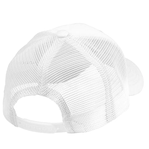 Image of Falari 5-Panel Mesh Baseball Cap, Trucker Hat, Structured Plain Design, Cotton, Adjustable Size