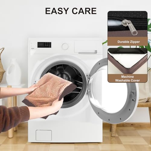 JOYELF Orthopädisches Hundebett für extra große Hunde, Schaumstoff-Sofa-Couch-Bett, wasserdichtes Haustierbett mit abnehmbarem, waschbarem Bezug und rutschfestem Boden für Hunde - Kaffee