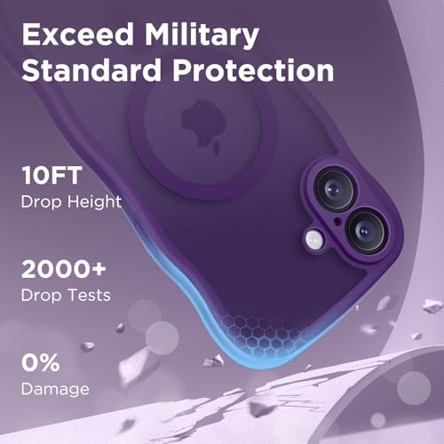 Coque iPhone 16 violet profond idée cadeau mignon pour fille