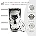 MOTERMATE Cat Gifts for Cat Lovers, Funny Black Cats 20oz Travel Coffee Mug Tumbler, Im Fine Everythings Fine Stainless Steel Tumbler with Lid and Straw