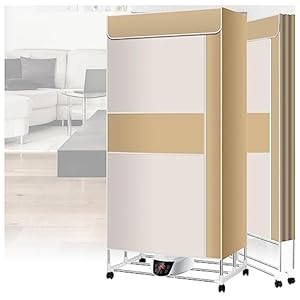 Elektrische droger, meerdere versnellingen afstandsbediening wasdroger binnen, tijdbesparende opvouwbare verwarmde kleding luchters energiebesparend, geel