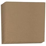 Hamilco Brown Colored Kraft Cardstock Scrapbook Paper 8x8 Heavy Weight 80 lb Cover – 100 Pack