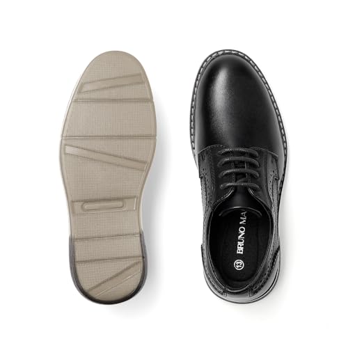 Bruno Marc Jungen Anzugschuhe Kinder Freizeitschuhe Oxford Atmungsaktive Schnürschuhe Elegante Festliche Kinderschuhe für Partys formelle Anlässe Hochzeitsschuh,Size 36,Schwarz,SBOX2352K