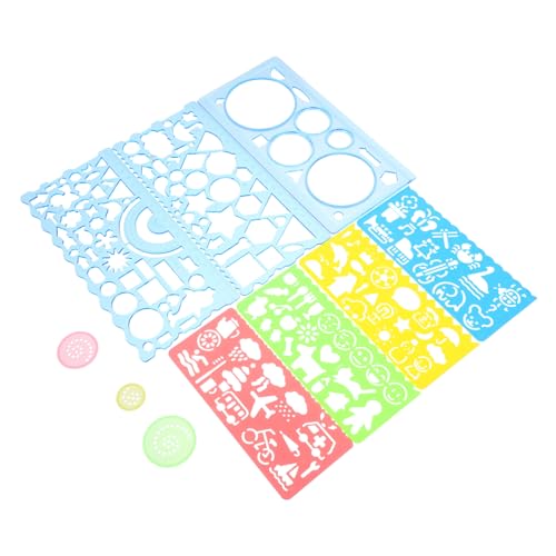 MOTHNUR 多機能製図定規 小学生向け軽量素材 点コンパクト描画テンプレート 建築設計用測定ツール 学校オフィス兼用
