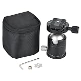 Jectse Głowica Kulowa Obracana o 360 Stopni ze Stopu Aluminium Panoramiczna Głowica Kulowa 44 Mm z płytką Szybkiego Uwalniania 1/4 Podstawa 3/8 do Statywu do Lustrzanki Cyfrowej Monopod