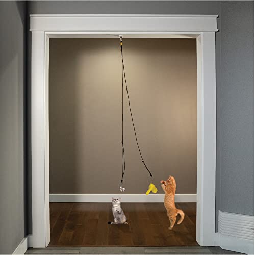 SVD.PET Hanging Door Cat Toy, Interactive Replaceable Door Elastic Cord, Bouncing Mouse Cat Toy
