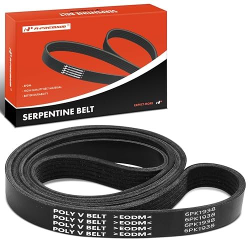 A-Premium Serpentine Belt 76.25 In For Chevy, Chrysler, Dodge, Eagle, Hyundai, Infiniti, Jaguar,...