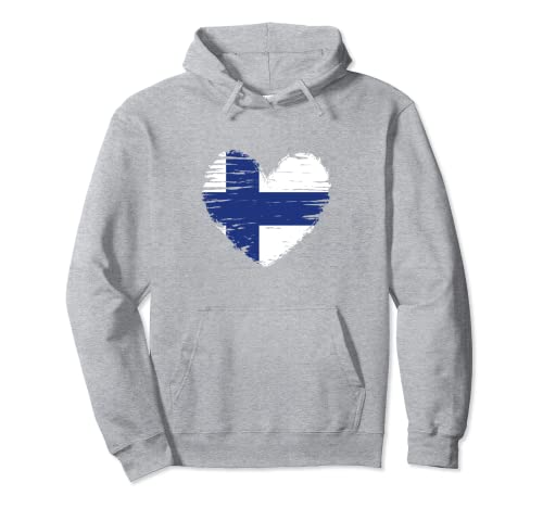 Finland Heart Finnish Flag Finnish Pride Sudadera con Capucha
