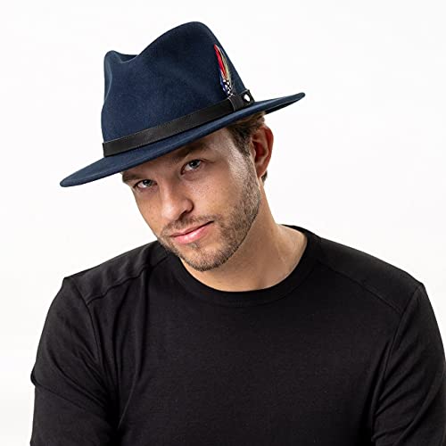 Stetson Yutan Wool Hat Women/Men Black 7 1/4-7 3/8 #TOP2