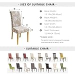 FORCHEER Dining Chair Covers Set of 4 Stretch Floral Dining Chair Slipcovers for Parson Chairs 4 Pack Washable Removable，(4,#16) - Image 2