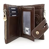 MR.MORGAN Portefeuille Homme – Porte Carte Homme, Porte Monnaie Homme en Cuir Véritable Marron Vintage | Unisexe Homme Femme, RFID, 10 Cartes, CNI, Porte Carte Amovible, Monnaie Zippée