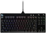 Logitech 920-009388 G Pro Mechanical Wired Gaming Keyboard GX Blue Clicky Switch + LIGHTSYNC RGB Backlit Keys (Renewed)
