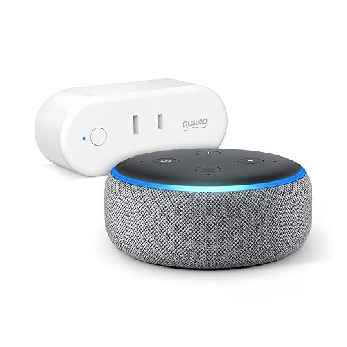 Echo Dot 第3世代 - スマートスピーカー with Alexa、ヘザーグレー + ゴウサンド(Gosund) WiFi スマートプラグ gs-wp6-1-jp