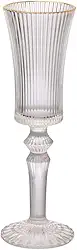 Haüskraf - Taça para champanhede vidro graffiato com borda dourada 150ml 6 peças
