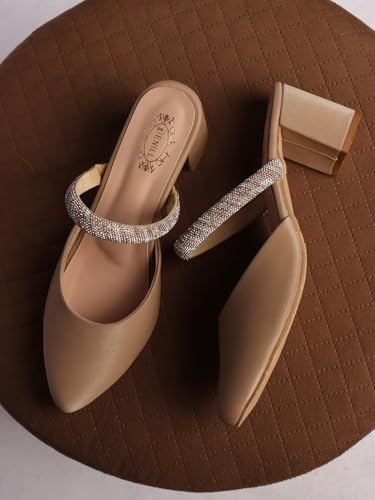 Image of Denill Women's latest Collection Block Heels Fashion Sandals for Women & Girls & stylish & Comfortable With Non Slip Sole