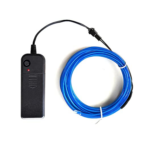 Image of dobestyou Blue EL Wire -3m Glow-in-The-Dark Electroluminescent Wire with Controller, Waterproof Flexible Light Strip for Halloween Costumes, Cosplay, Rave Parties & DIY Nighttime Decorations