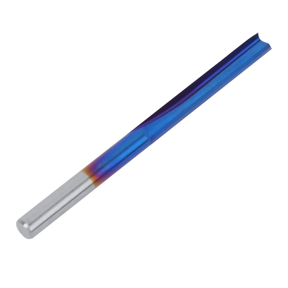 Alomejor Juego de Cortadores de Fresado, Herramienta de Fresado Recto de 2 Flautas de Carburo Cementado Duradero para Madera, MDF, Espuma Acrílica de PVC, 10 Uds.