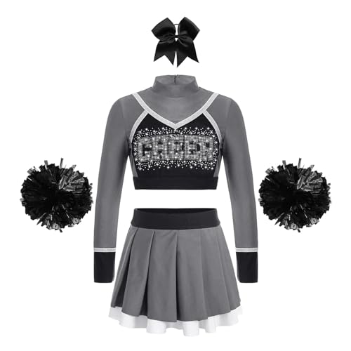 Ensemble d'uniformes de pom-pom girl pour filles anti-transpiration multicolore
