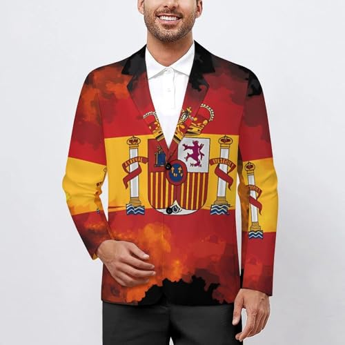 Spain Spanish Flag Mens Blazer Lightweight Sport Coat Two Button Suit Jackets2
