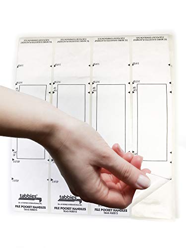 Tabbies 9-5/8 X 2 Inches File Pocket Handles, White, 48 Per Pack (Tab68815) #TOP4