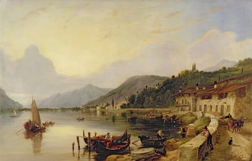Toile Lago D'iseo Italie créez une ambiance évasion dans votre salon moderne 60x90cm